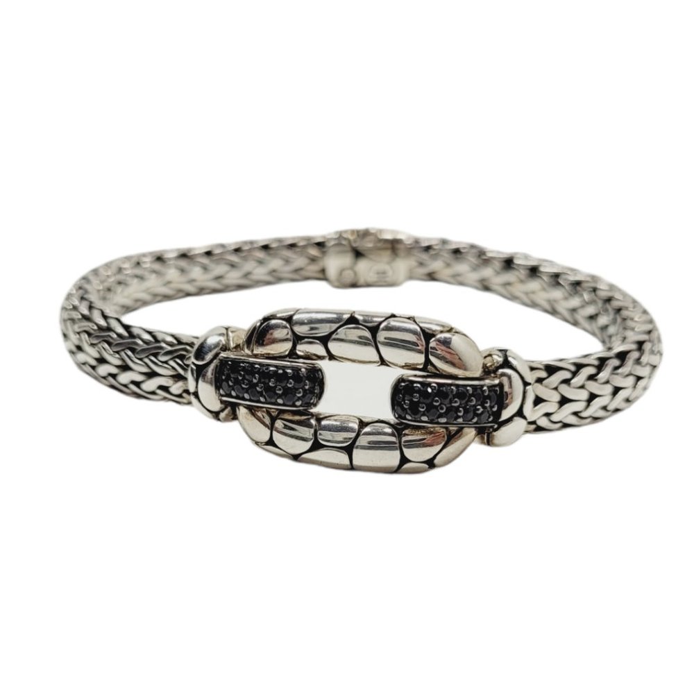 John Hardy Sterling Silver And Black Topaz Kali Bracelet